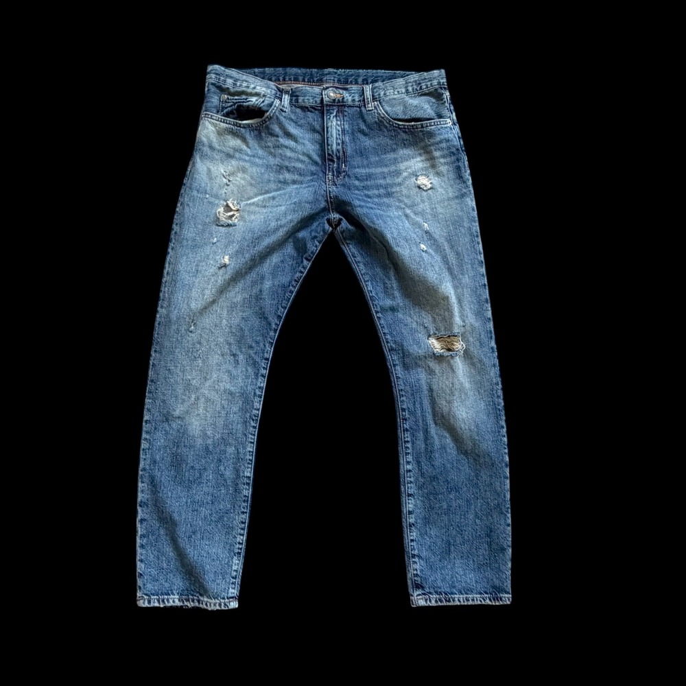 Denim & Supply Ralph Lauren Boyfriend Jeans 30 Med Wash Distressed Cotton Denim